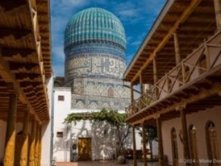Samarkand, hotel with view over Bibi- Khanum mosque