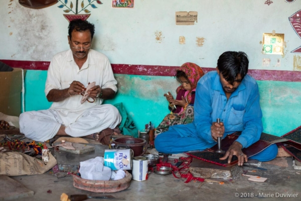 Hodka village, leather workshop