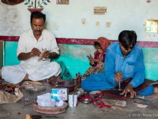 Hodka village, leather workshop