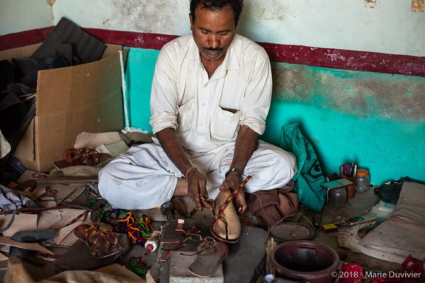 Hodka village, leather workshop