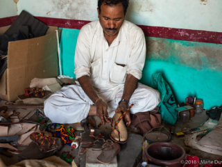 Hodka village, leather workshop