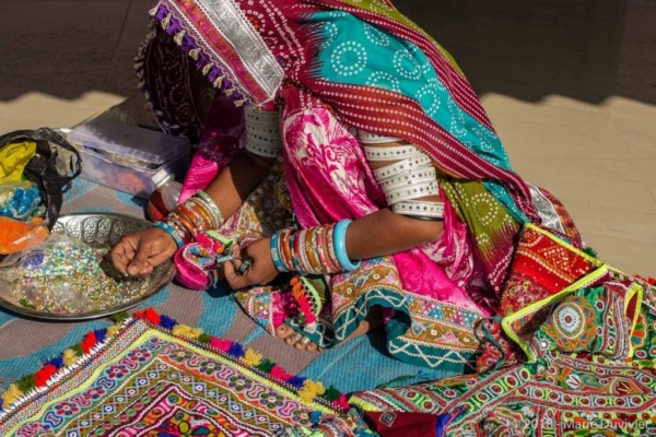 Ludiya village, Harijan community, embroidery
