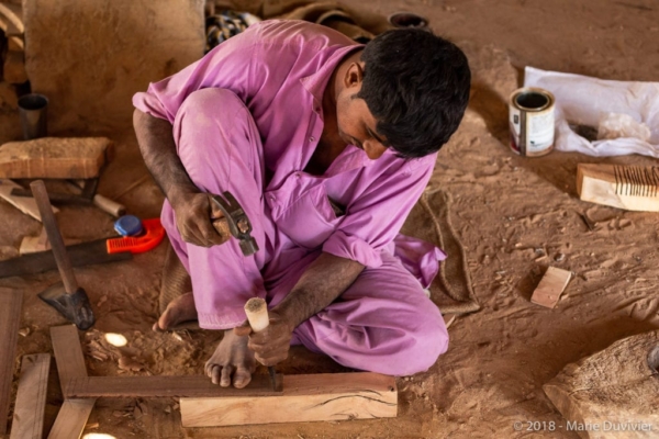 Village near the Rann of Kutch, wood work