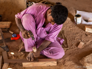 Village near the Rann of Kutch, wood work