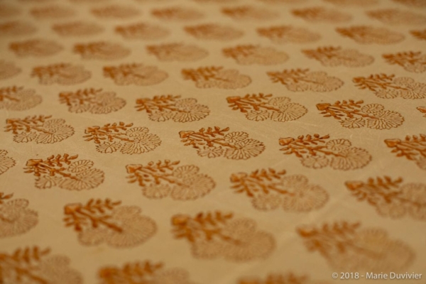 Ajrakhpur village, traditional block printing workshop