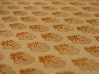 Ajrakhpur village, traditional block printing workshop