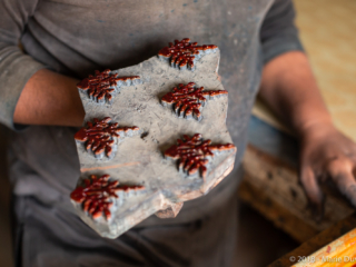 Ajrakhpur village, traditional block printing workshop