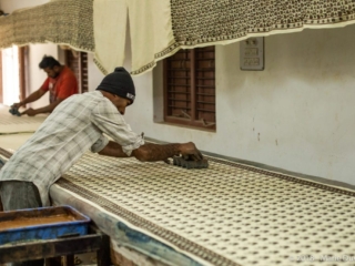 Ajrakhpur village, traditional block printing workshop