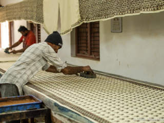 Ajrakhpur village, traditional block printing workshop