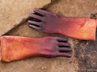 Ajrakhpur village, traditional block printing workshop
