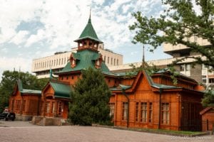 Almaty, Kazakh museum of folk instruments in Panfilov Park