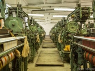 Khujand, silk atlas factory