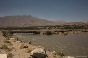 Bridge to Afghanistan on the road from Wakhan Valley to Khorog