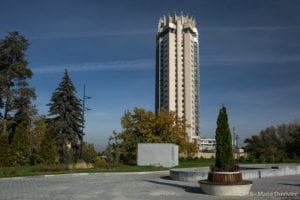Almaty, Hotel Kazakhstan on Abay square named after Kazakh poet Abay Kunanbaev