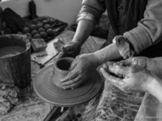 On the way to Soussamir Valley, ceramics workshop