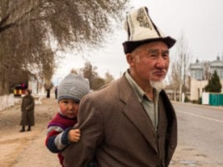 On the road from Karakol to Bishkek