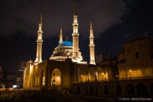 Beirut, Mohammad Al-Amin Mosque by night