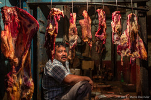 Kolkata, Burrabazar district, meat shop