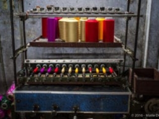 Varanasi, saree factory