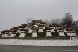 Dochula Pass, 108 stupas on the road from Thimpu to Punakha