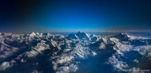 Flight over the Himalayas