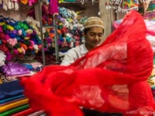 Varanasi, textile market