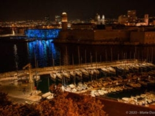 Marseille, Old Port entrance and MuCEM