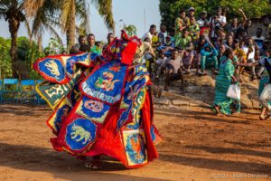 Ouidah, voodoo festival, Egungun (spirits) dance, Benin